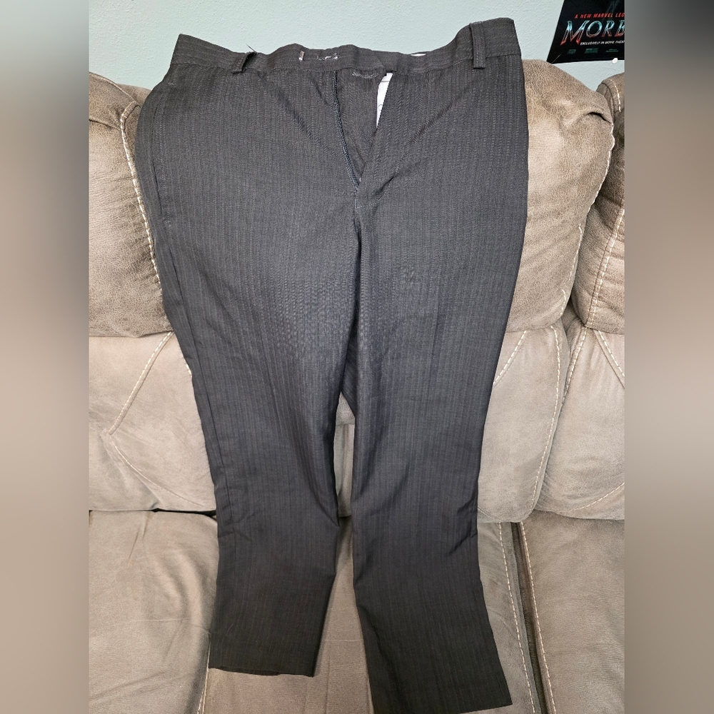 Michael Brandon Charcoal Pinstripe Pants Size 30x30